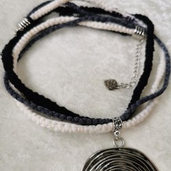 Scarf Cord Necklace -...